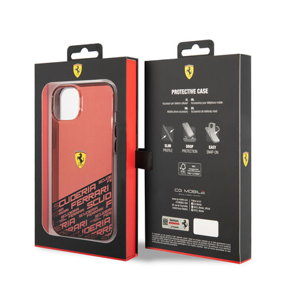 iPhone 14 Kılıf Ferrari orijinal Lisanlı Transparan Alt Kısım Baskılı Dizayn Kılıf
