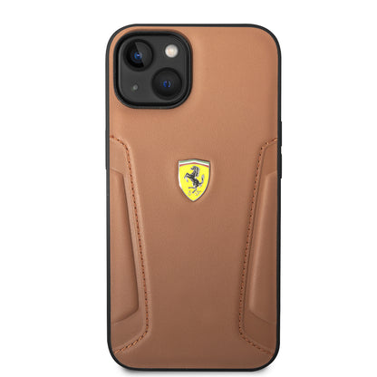 iPhone 14 Kılıf Ferrari orijinal Lisanslı Deri Kenarları Damgalı Dizayn Kılıf