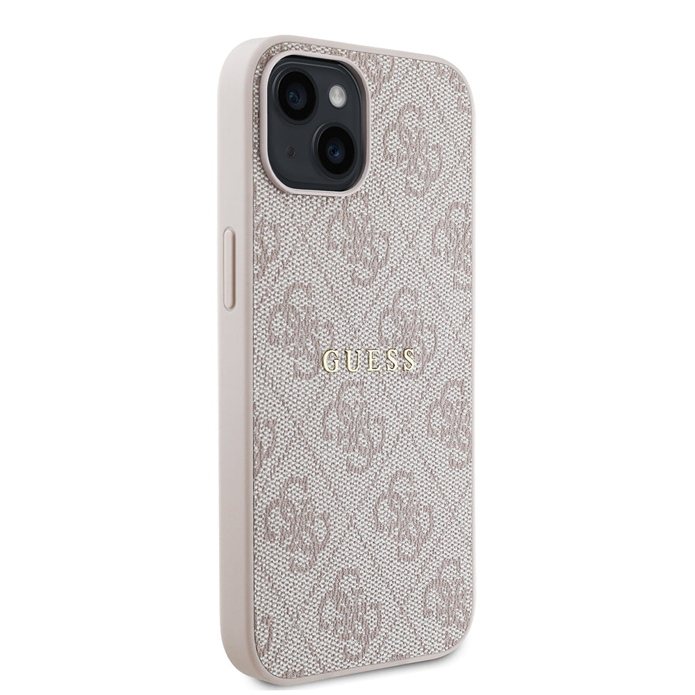 iPhone 14 Kılıf Guess Orijinal Lisanslı M-safe Şarj Özellikli 4G Desen Yazı Logolu Kılıf