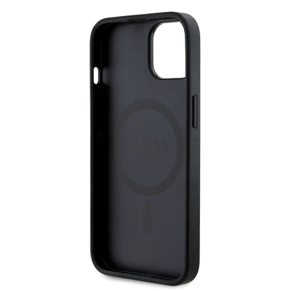 iPhone 14 Kılıf Guess Orijinal Lisanslı M-safe Şarj Özellikli Gül Baskılı 4G Desenli Yazı Logolu Kılıf