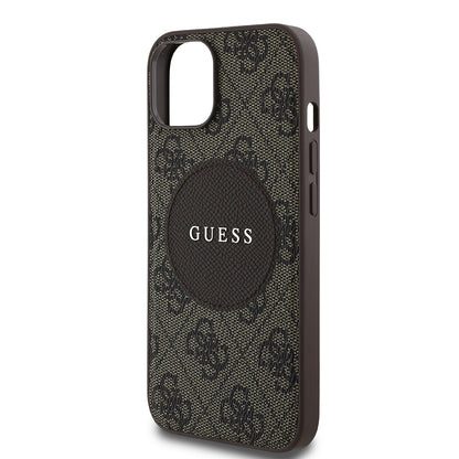 iPhone 14 Kılıf Guess Orijinal Lisanslı M-safe Şarj Özellikli Yazı Logolu Circle Classic Kılıf