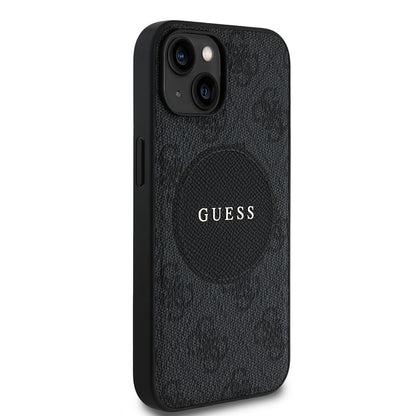 iPhone 14 Kılıf Guess Orijinal Lisanslı M-safe Şarj Özellikli Yazı Logolu Circle Classic Kılıf