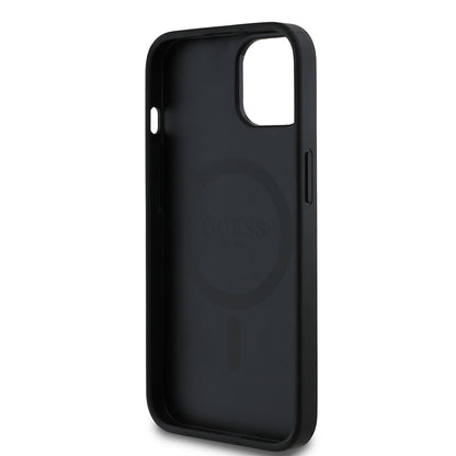iPhone 14 Kılıf Guess Orijinal Lisanslı M-safe Şarj Özellikli Yazı Logolu Circle Classic Kılıf