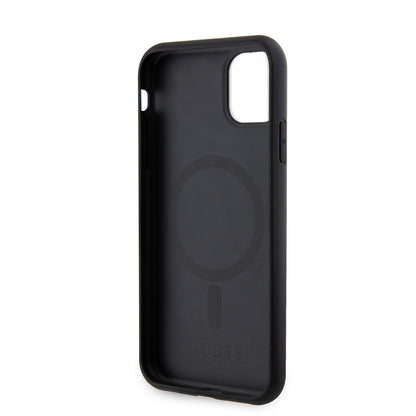 iPhone 14 Kılıf Guess Orijinal Lisanslı M-safe Şarj Özellikli Yazı Logolu Saffiano Classic Kılıf