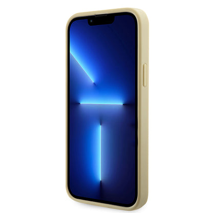 iPhone 14 Kılıf Guess Orijinal Lisanslı Taşlı Arka Yüzey Üçgen Logolu Kılıf