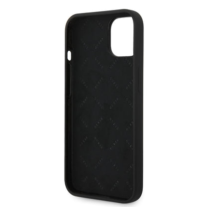 iPhone 14 Kılıf Guess Orijinal Lisanslı Yazı ve Taşlı 4G Logolu Silikon Kılıf