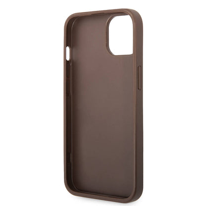 iPhone 14 Kılıf Guess PU Deri Büyük Metal Logo Dizaynlı Kılıf