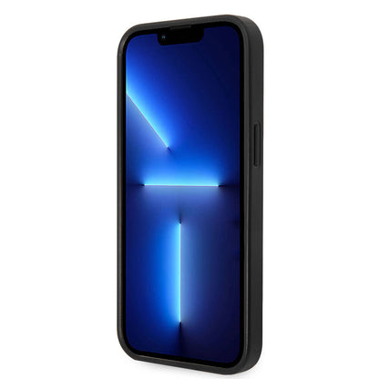 iPhone 14 Kılıf Guess PU Deri Büyük Metal Logo Dizaynlı Kılıf
