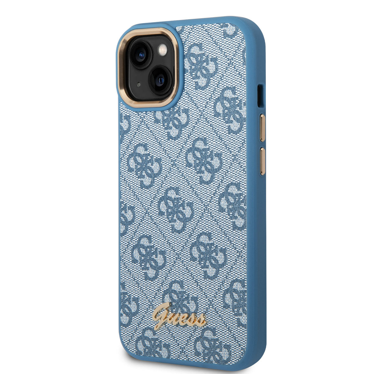 iPhone 14 Kılıf GUESS PU Deri Metal Logo Dizaynlı Kılıf