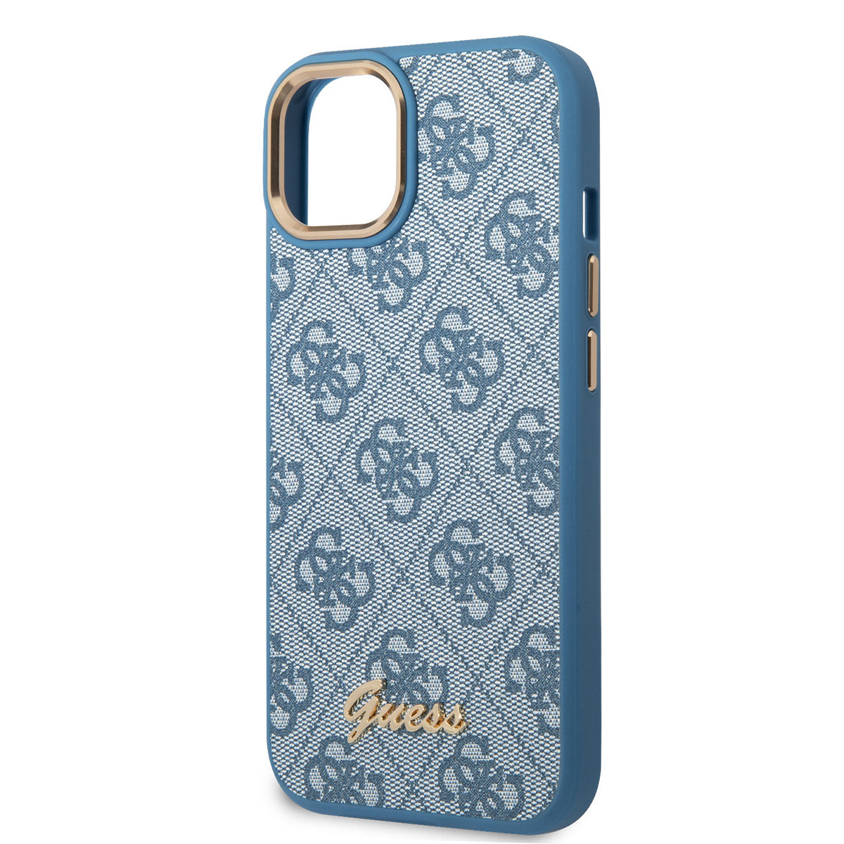 iPhone 14 Kılıf GUESS PU Deri Metal Logo Dizaynlı Kılıf