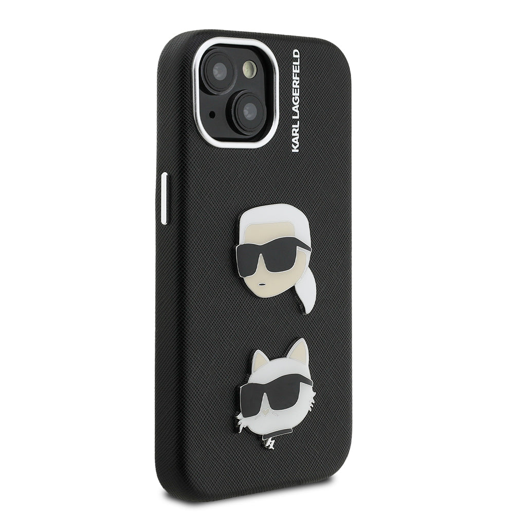 iPhone 14 Kılıf Karl Lagerfeld Orijinal Lisanslı K&C Heads Pin Kılıf