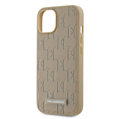 iPhone 14 Kılıf Karl Lagerfeld Orijinal Lisanslı M-safe Şarj Özellikli KL Yazılı Hot Stamp Kılıf