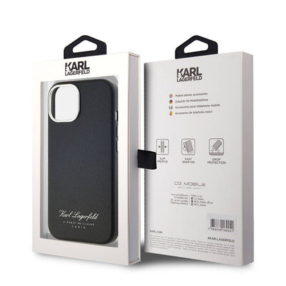 iPhone 14 Kılıf Karl Lagerfeld orijinal Lisanslı KL Yazılı Hotel Kılıf