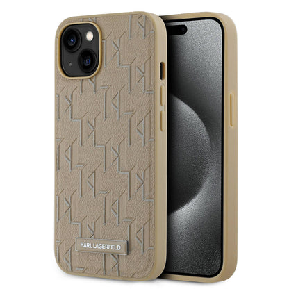 iPhone 14 Kılıf Karl Lagerfeld orijinal Lisanslı M-safe Şarj Özellikli KL Yazılı Hot Stamp Kılıf