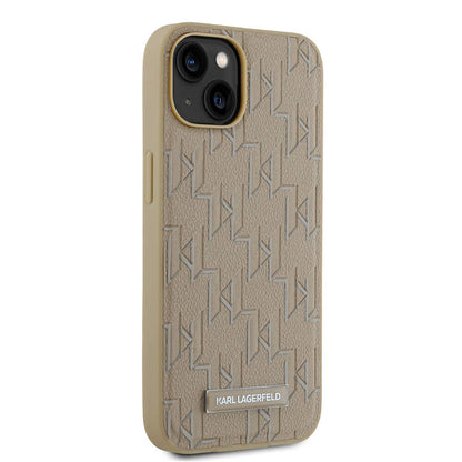 iPhone 14 Kılıf Karl Lagerfeld orijinal Lisanslı M-safe Şarj Özellikli KL Yazılı Hot Stamp Kılıf