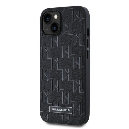 iPhone 14 Kılıf Karl Lagerfeld orijinal Lisanslı M-safe Şarj Özellikli KL Yazılı Hot Stamp Kılıf