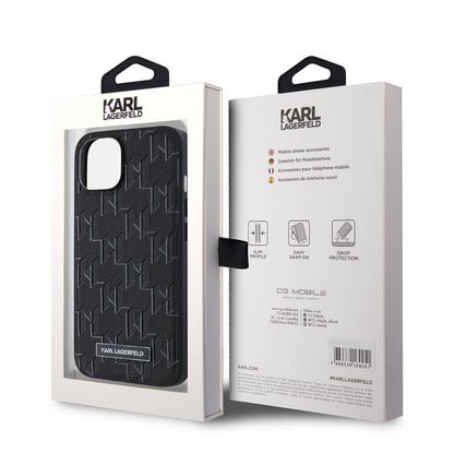 iPhone 14 Kılıf Karl Lagerfeld orijinal Lisanslı M-safe Şarj Özellikli KL Yazılı Hot Stamp Kılıf