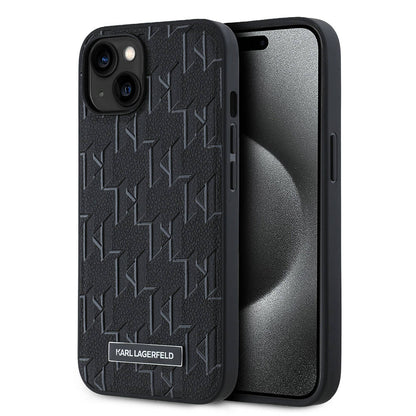iPhone 14 Kılıf Karl Lagerfeld orijinal Lisanslı M-safe Şarj Özellikli KL Yazılı Hot Stamp Kılıf