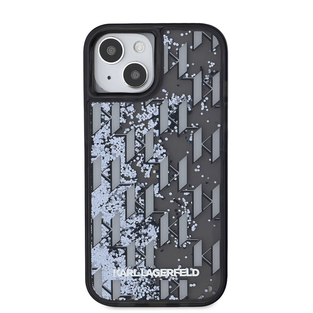 iPhone 14 Kılıf Karl Lagerfeld orijinal Lisanslı Simli KL Yazılı Monogram Gradıent Kılıf