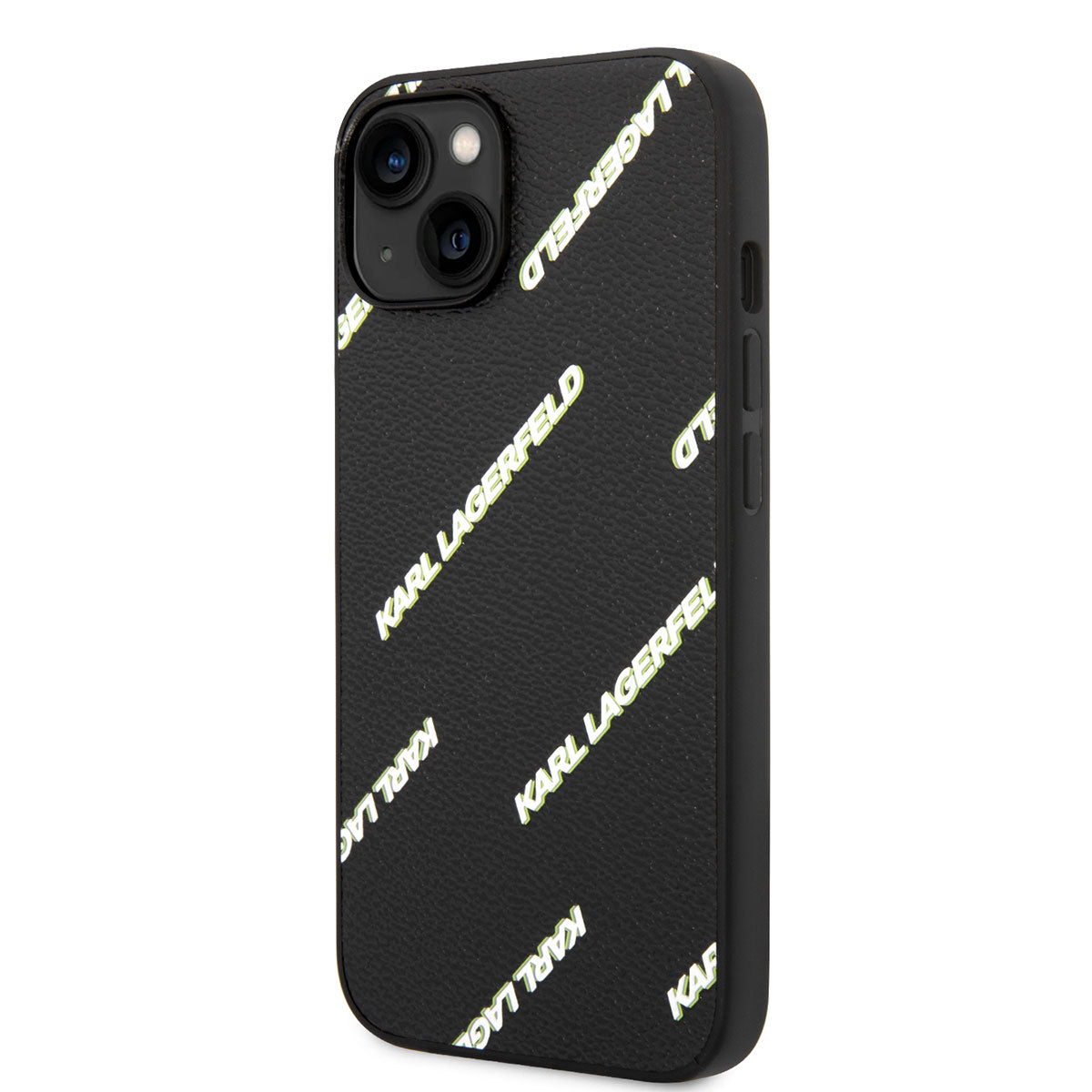 iPhone 14 Kılıf Karl Lagerfeld PU Suni Deri Logolu Dizayn Kılıf