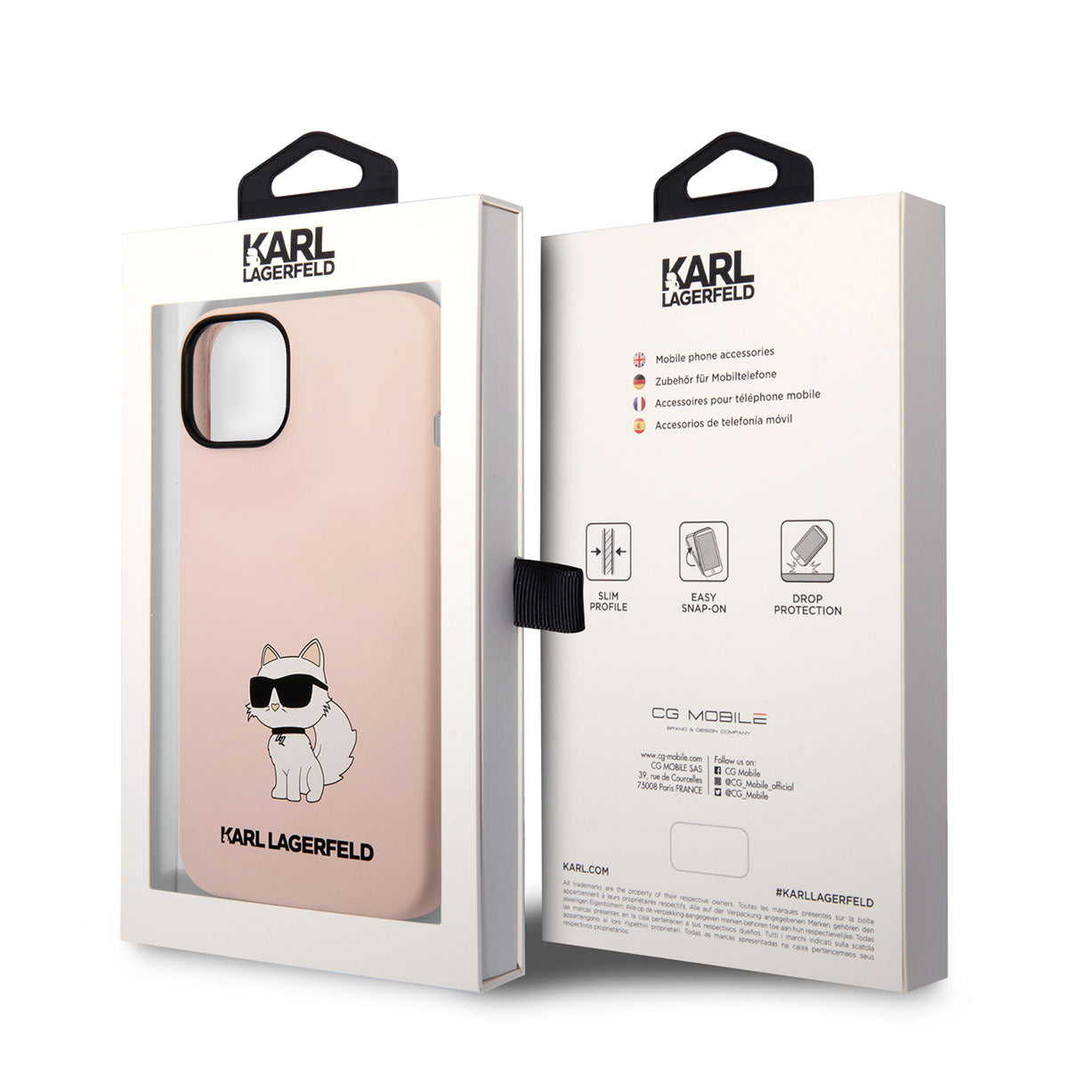 iPhone 14 Kılıf Karl Lagerfeld Silikon Choupette Dizayn Kılıf