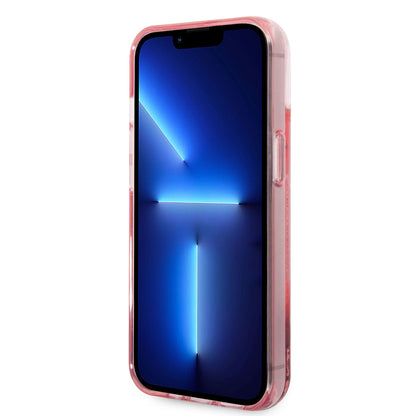 iPhone 14 Kılıf Karl Lagerfeld Sıvılı Simli Karl Head Dizayn Kılıf