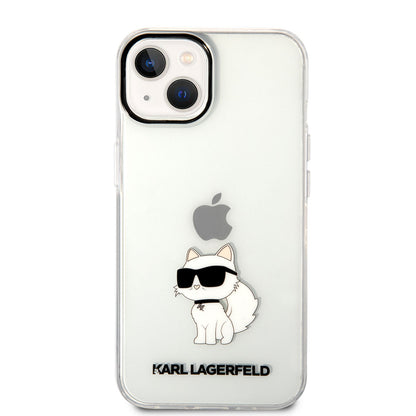iPhone 14 Kılıf Karl Lagerfeld Transparan Choupette Dizayn Kılıf