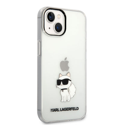 iPhone 14 Kılıf Karl Lagerfeld Transparan Choupette Dizayn Kılıf