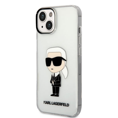iPhone 14 Kılıf Karl Lagerfeld Transparan İkonik Karl Dizayn Kılıf