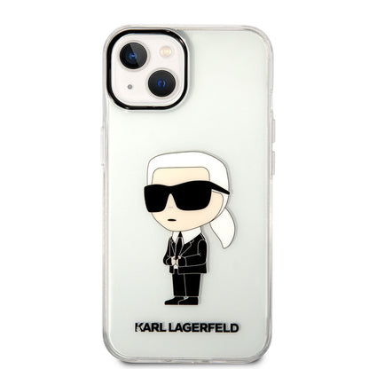 iPhone 14 Kılıf Karl Lagerfeld Transparan İkonik Karl Dizayn Kılıf