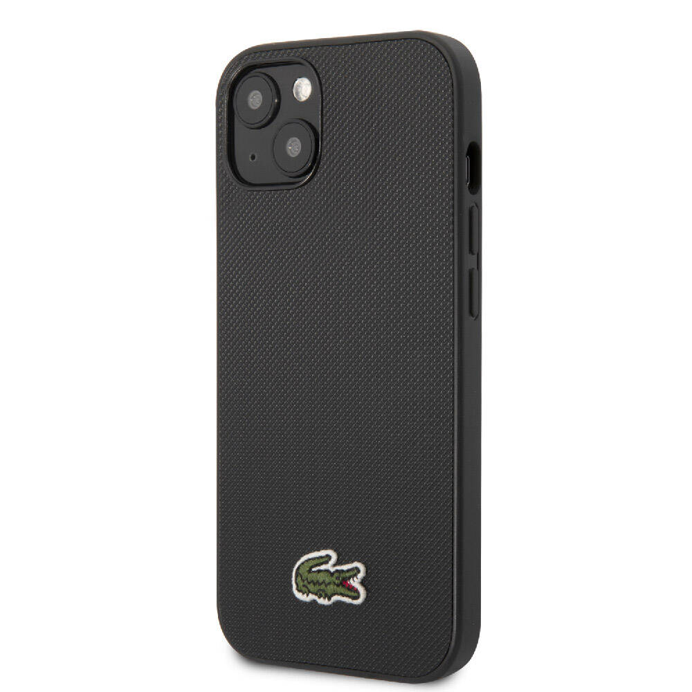 iPhone 14 Kılıf Lacoste orijinal Lisanslı PU Pike Desenli Arka Yüzey İkonik Timsah Dokuma Logolu Kılıf