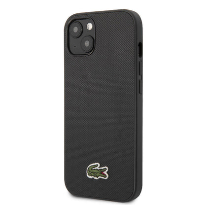 iPhone 14 Kılıf Lacoste orijinal Lisanslı PU Pike Desenli Arka Yüzey İkonik Timsah Dokuma Logolu Kılıf