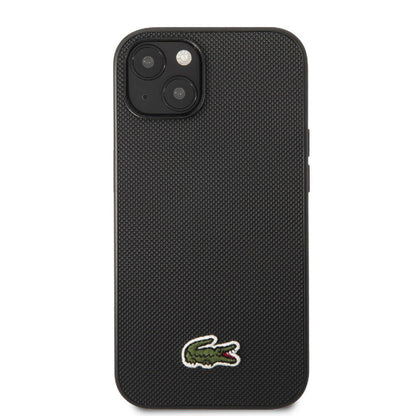 iPhone 14 Kılıf Lacoste orijinal Lisanslı PU Pike Desenli Arka Yüzey İkonik Timsah Dokuma Logolu Kılıf