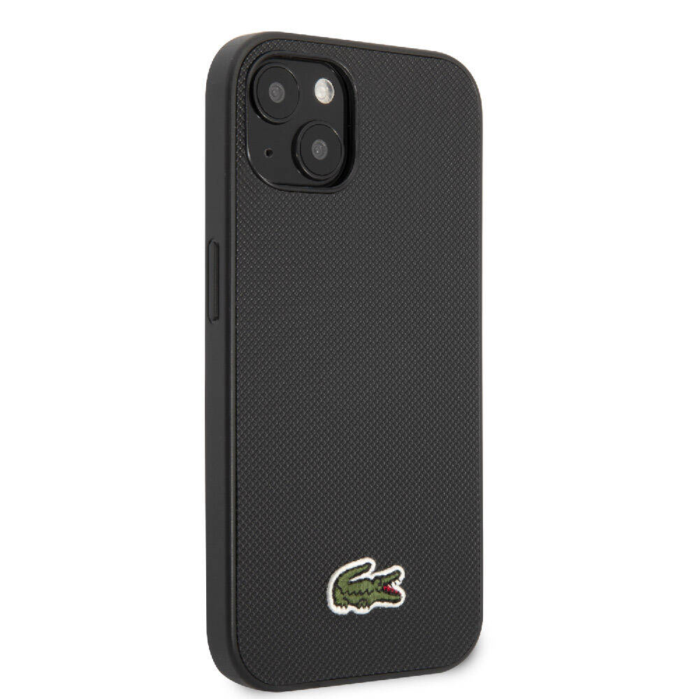 iPhone 14 Kılıf Lacoste orijinal Lisanslı PU Pike Desenli Arka Yüzey İkonik Timsah Dokuma Logolu Kılıf