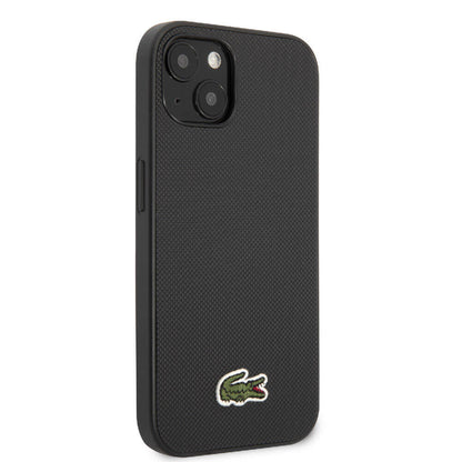 iPhone 14 Kılıf Lacoste orijinal Lisanslı PU Pike Desenli Arka Yüzey İkonik Timsah Dokuma Logolu Kılıf