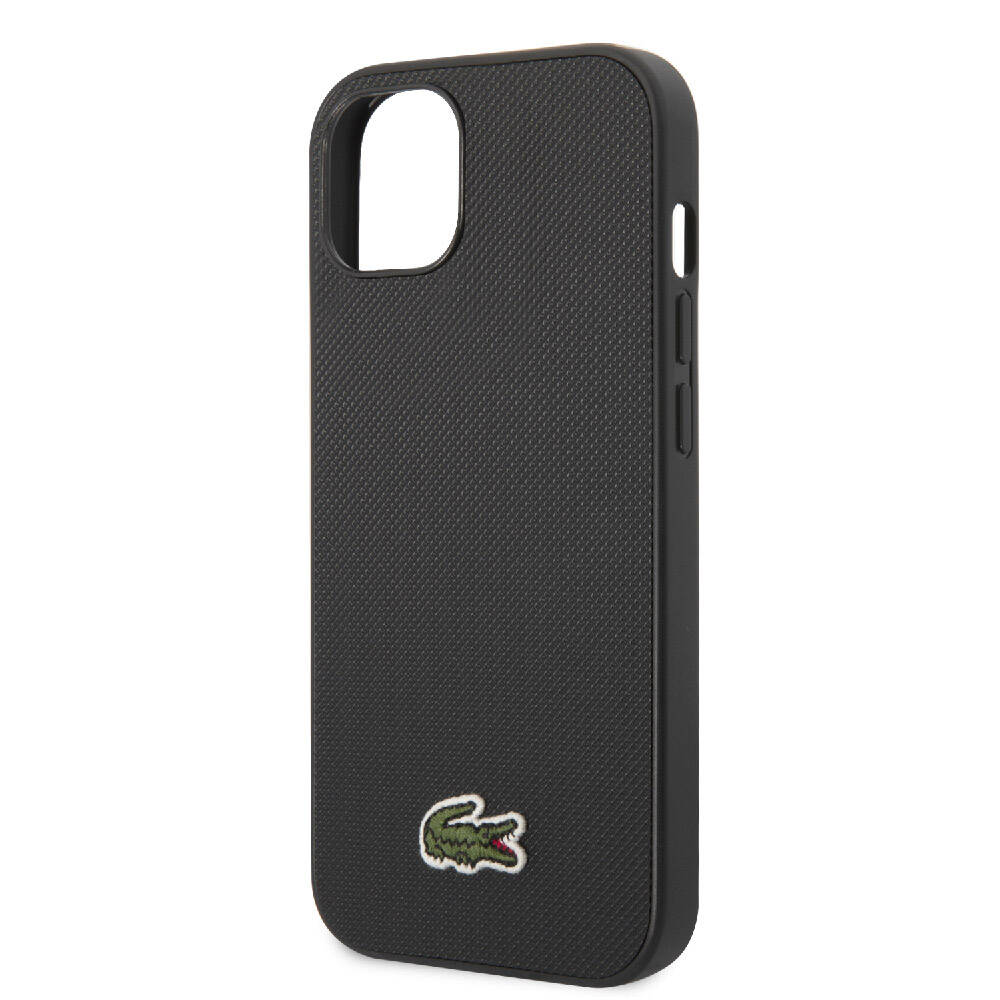 iPhone 14 Kılıf Lacoste orijinal Lisanslı PU Pike Desenli Arka Yüzey İkonik Timsah Dokuma Logolu Kılıf