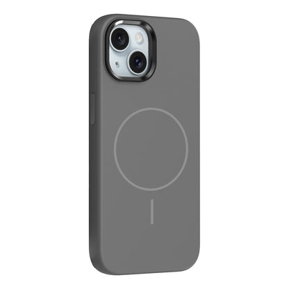 iPhone 14 Kılıf M-Safe Şarj Özellikli Metal Kamera Çerçeveli Zore Edi Silikon Kılıf