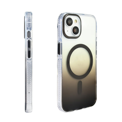 iPhone 14 Kılıf M-safe Şarj Özellikli Transparan Renk Geçişli Zore Toros Kılıf