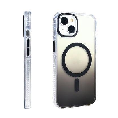 iPhone 14 Kılıf M-safe Şarj Özellikli Transparan Renk Geçişli Zore Toros Kılıf