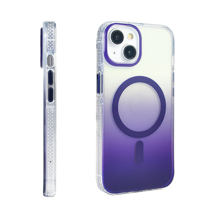 iPhone 14 Kılıf M-safe Şarj Özellikli Transparan Renk Geçişli Zore Toros Kılıf