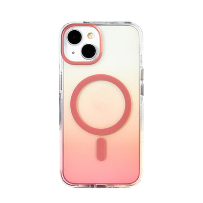 iPhone 14 Kılıf M-safe Şarj Özellikli Transparan Renk Geçişli Zore Toros Kılıf