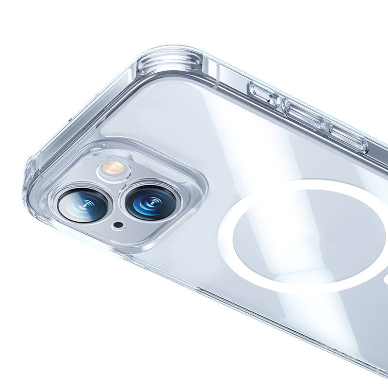 iPhone 14 Kılıf M-safe Şarj Özellikli Benks Magnetic Shiny Glass Serisi Kılıf