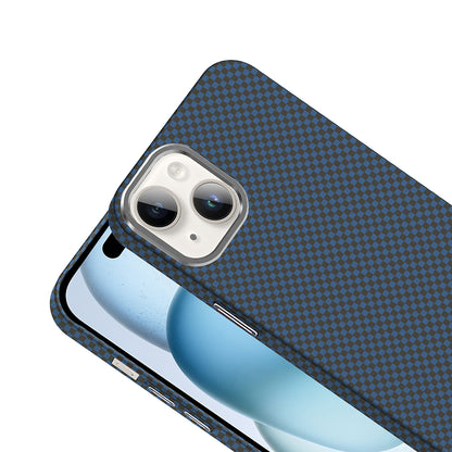 iPhone 14 Kılıf M-safe Şarj Özellikli Karbon Fiber Görünümlü Zore Gros Kılıf