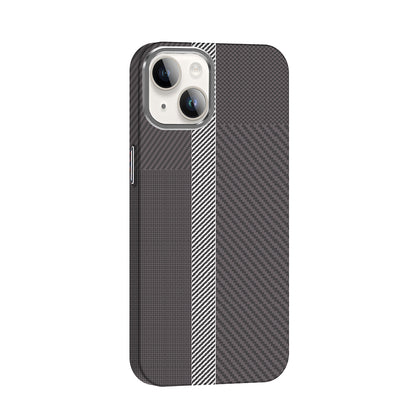 iPhone 14 Kılıf M-safe Şarj Özellikli Karbon Fiber Görünümlü Zore Gros Kılıf