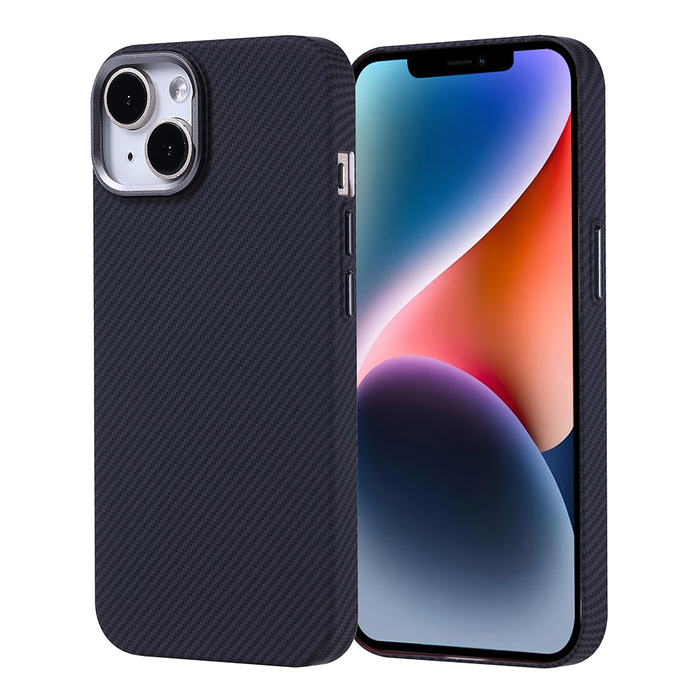 iPhone 14 Kılıf M-safe Şarj Özellikli Karbon Fiber Görünümlü Zore Nekst Kılıf