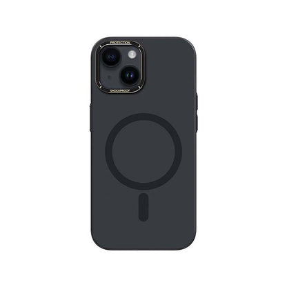 iPhone 14 Kılıf M-safe Şarj Özellikli Metal Kamera Çerçeveli Recci Glaze Serisi Kılıf