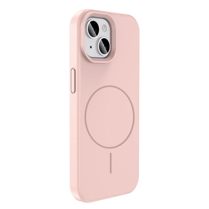 iPhone 14 Kılıf M-safe Şarj Özellikli Sıvı Teknolojili Silinebilir Sert Zore Kivi Kılıf