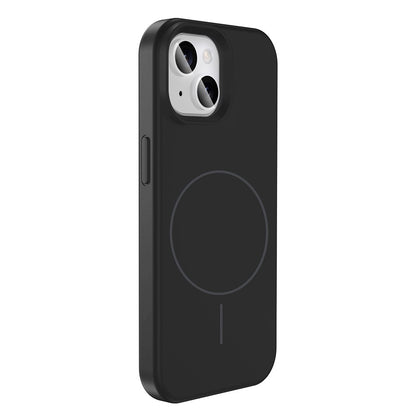 iPhone 14 Kılıf M-safe Şarj Özellikli Sıvı Teknolojili Silinebilir Sert Zore Kivi Kılıf