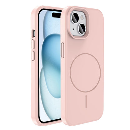 iPhone 14 Kılıf M-safe Şarj Özellikli Sıvı Teknolojili Silinebilir Sert Zore Kivi Kılıf