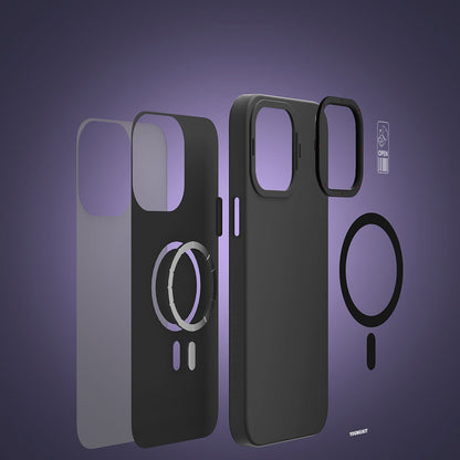 iPhone 14 Kılıf M-safe Şarj Özellikli Standlı YoungKit Hermit Bracket Serisi Kılıf